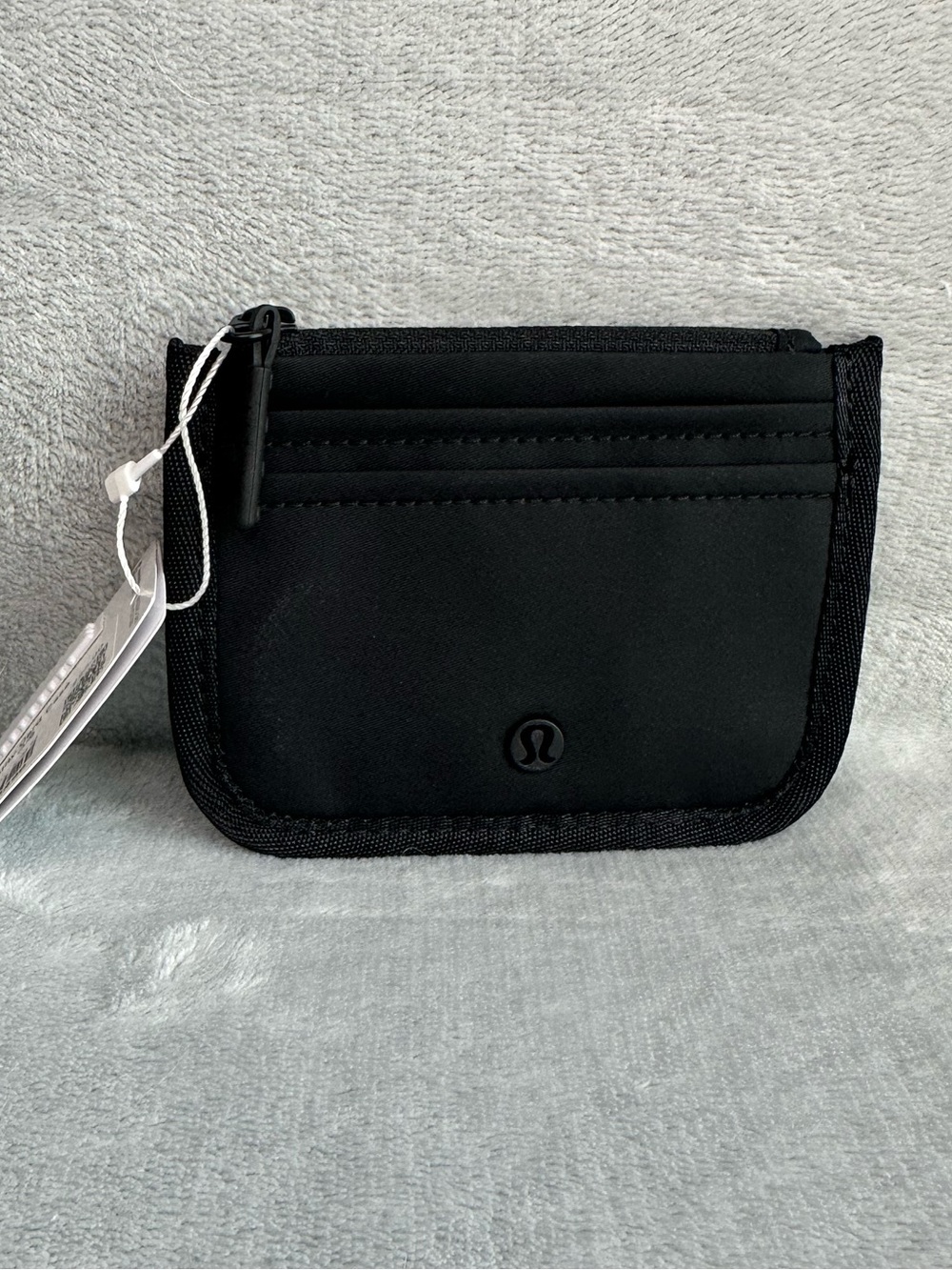 Lululemon True Identity Card Case Black NWT Zip Card Holder Wallet